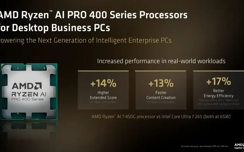AMD anuncia Ryzen AI PRO 400 para desktops e integra 3D V-Cache na linha Ryzen PRO 9000