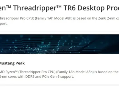 AMD anuncia Ryzen Threadripper TR6 com núcleos Zen 6 e suporte a PCIe 6.0