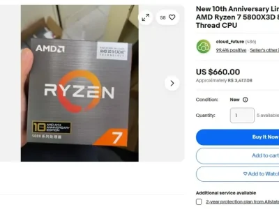 Edição especial do Ryzen 7 5800X3D esgota rapidamente e atrai scalpers