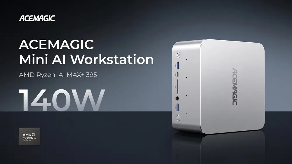 Acemagic apresenta F9A, mini PC workstation equipado com Ryzen AI Max+ 395 e 128GB de RAM