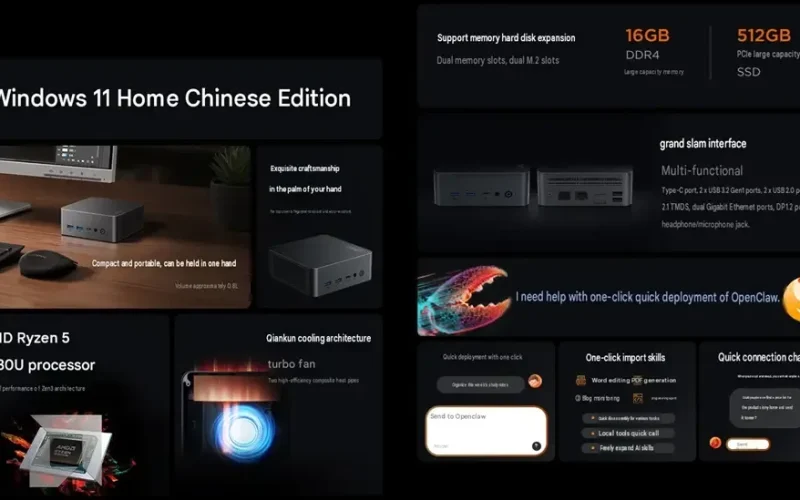 Lenovo apresenta Lecoo Mini Pro, um mini PC acessível com processador AMD Ryzen