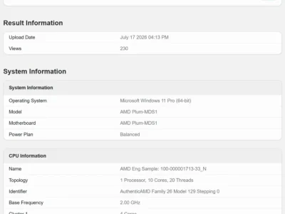 Medusa Point: Processador com 10 núcleos Zen 6 aparece no Geekbench e revela significativo aumento de desempenho