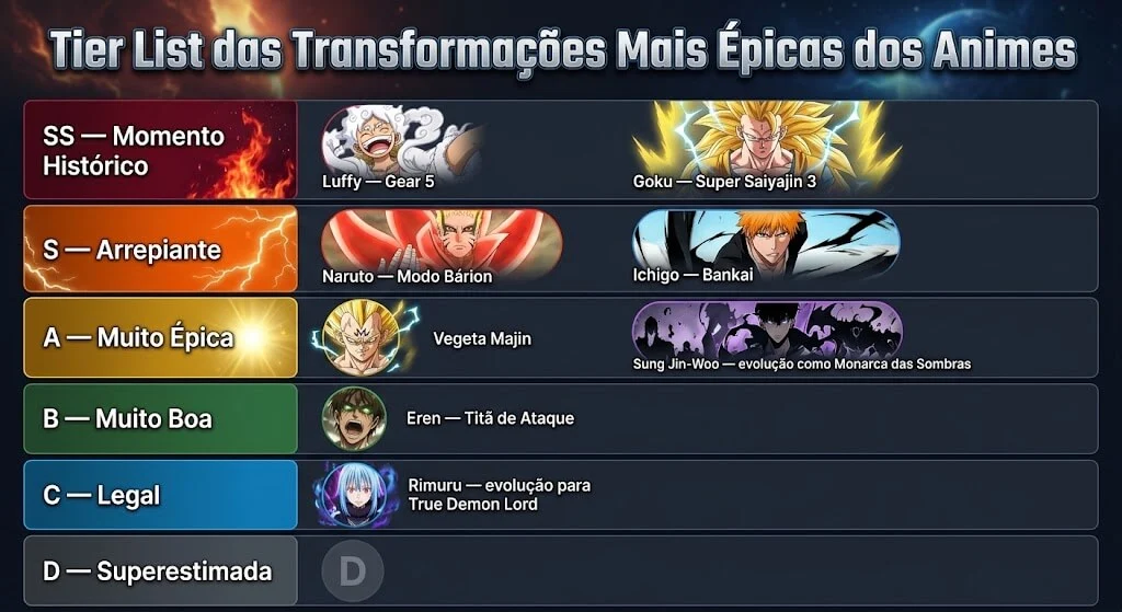 As Transformações Mais Impactantes dos Animes: Descubra a Grande Favorita