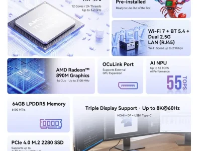 GMKtec apresenta o mini PC EVO-X1 Pro com processador Ryzen AI 9 HX 470 e iGPU Radeon 890M