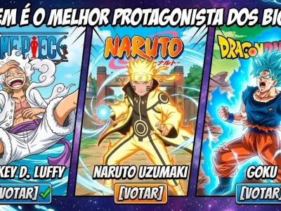 Luffy, Naruto ou Goku: Quem é o Grande Protagonista dos Animes Clássicos?