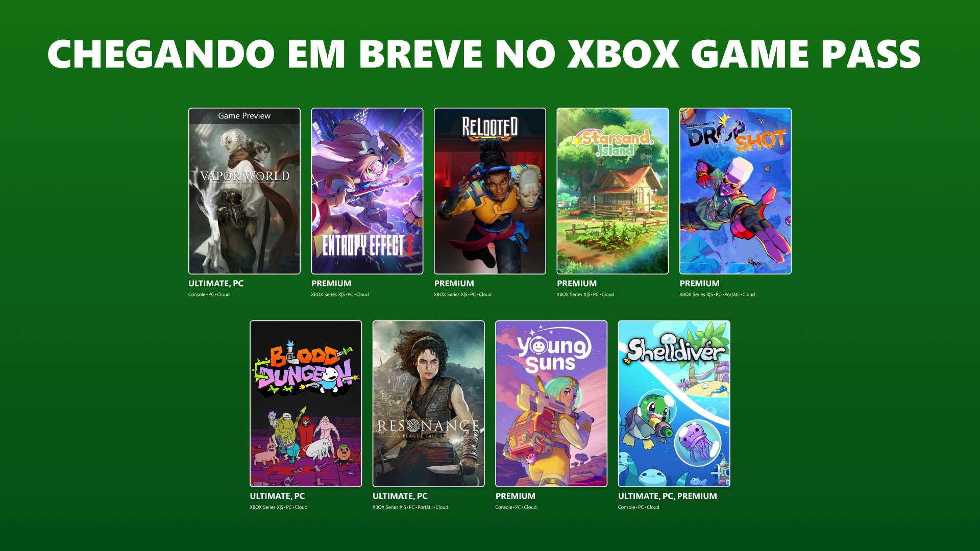 Novos jogos no Xbox Game Pass: Resonance, Vapor World e mais em agosto