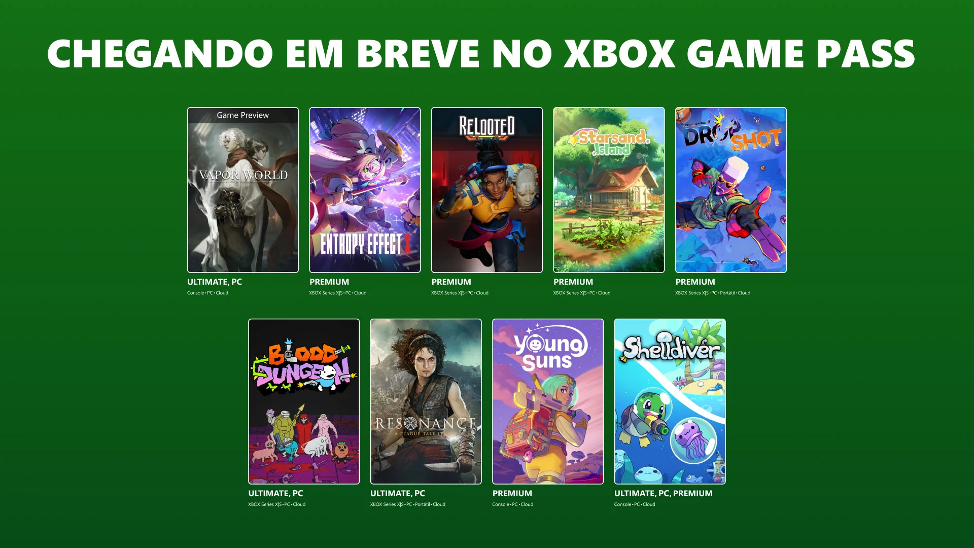 Novos jogos no Xbox Game Pass: Resonance, Vapor World e mais em agosto