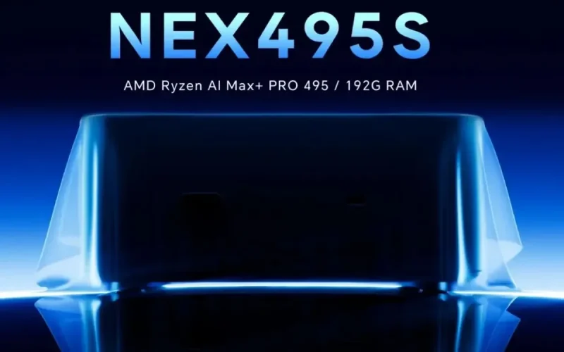 AOOSTAR anuncia mini-PC NEX495S com processador Ryzen AI Max+ PRO 495 e até 192 GB de RAM