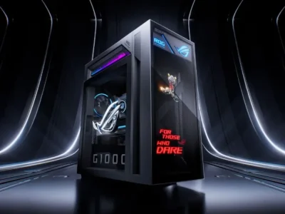 ASUS ROG G1000: PC com Ryzen 7 9800X3D e RTX 5080 traz efeito AniMe Holo e Thermal Atrium