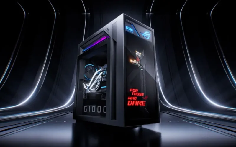 ASUS ROG G1000: PC com Ryzen 7 9800X3D e RTX 5080 traz efeito AniMe Holo e Thermal Atrium