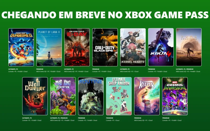 Novidades no Xbox Game Pass: Gears of War: E-Day e mais jogos imperdíveis!