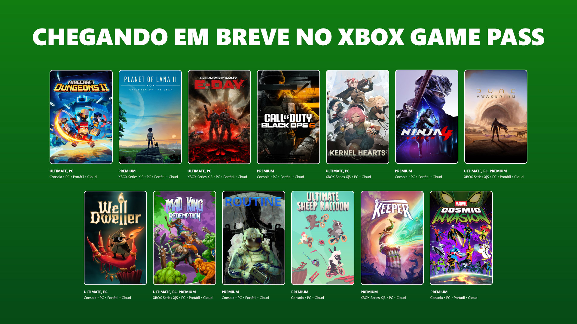 Novidades no Xbox Game Pass: Gears of War: E-Day e mais jogos imperdíveis!