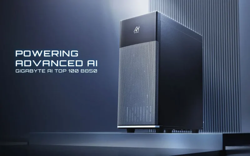 Gigabyte apresenta AI Top 100 B850: workstation compacta com até duas Radeon AI PRO R9700