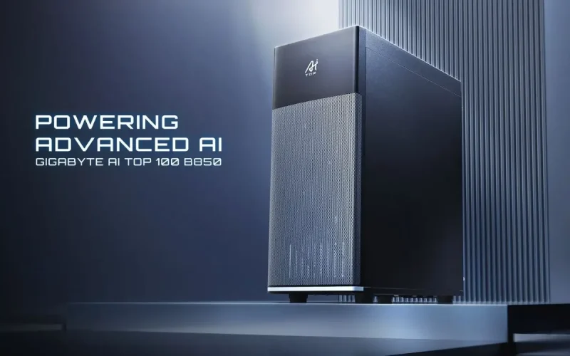 Gigabyte apresenta AI Top 100 B850: workstation compacta com até duas Radeon AI PRO R9700