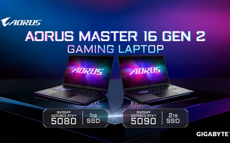 Gigabyte lança AORUS MASTER 16 Gen 2 com Ryzen 9 9950HX3D e RTX 5090 em chassi compacto