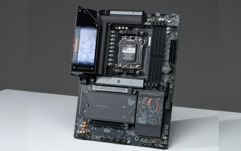Gigabyte lança versão preta da B850 AORUS Elite-P ARI com temática de anime