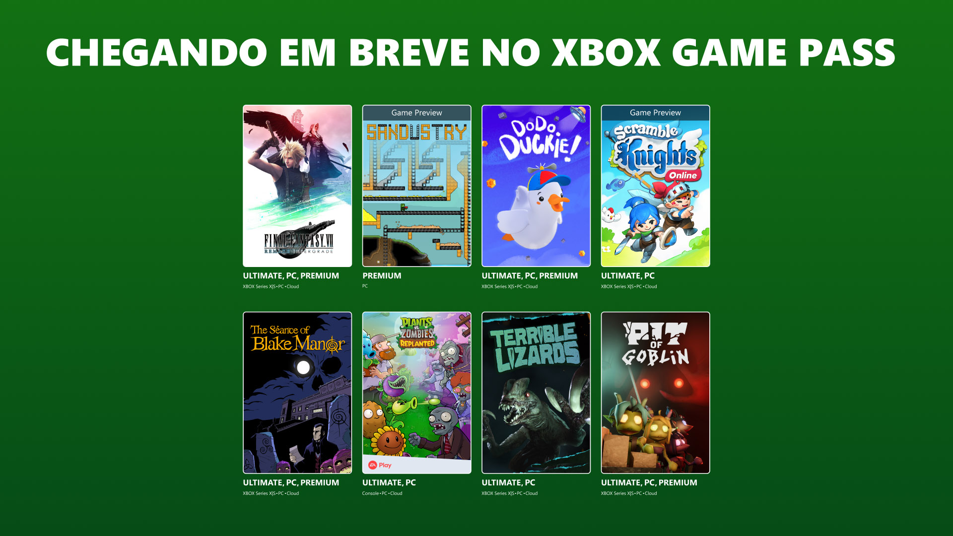 Novos jogos no Xbox Game Pass: Final Fantasy VII Remake Intergrade e mais aventuras em outubro