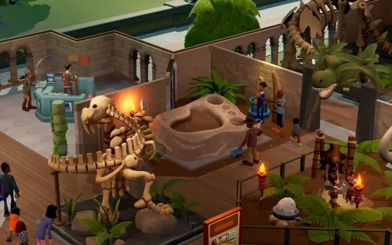 “Two Point Museum” ganha montanhas russas e um novo crossover com “Little Kitty, Big City”
